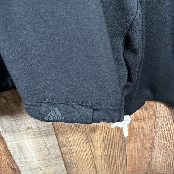 Adidas Cropped Hoodie Oversized XL Athleisure Wide Sleeve Streetcore Casual - Picture 4 of 6